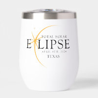 Modern Black & Gold 2024 Texas Total Solar Eclipse