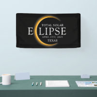 Modern Black & Gold 2024 Texas Total Solar Eclipse