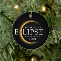 Modern Black & Gold 2024 Texas Total Solar Eclipse