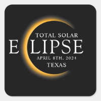 Modern Black & Gold 2024 Texas Total Solar Eclipse
