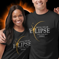 Modern Black & Gold 2024 Texas Total Solar Eclipse