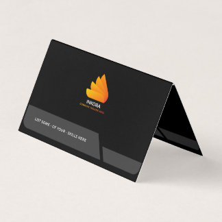 Modern Black & Gold Business Card with QR Code