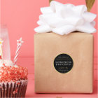 Modern Black & Gold Candle Circle Label Packaging
