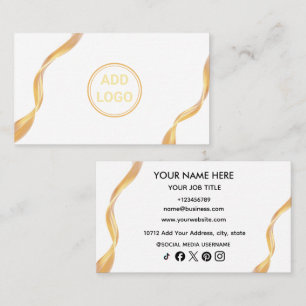 Modern Black & Gold Corporate Business Card Logo