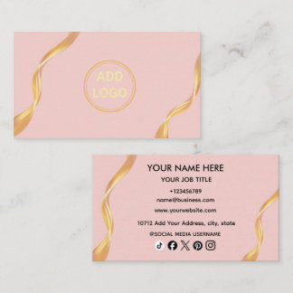 Modern Black & Gold Corporate Business Card | Logo