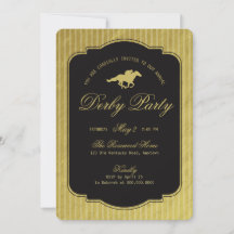 Modern Black & Gold Horse Race Derby Equestrian