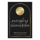 Modern Black & Gold Logo Waterproof Product Label