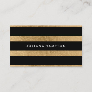 Modern Black Gold Luxe Business Card, foil Card