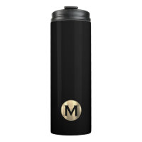 Modern Black Gold Monogram