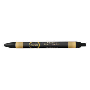 Modern black gold professional promotional logo ink pen