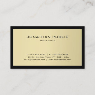 Modern Black & Gold Template Professional Custom Business Card