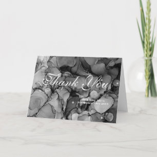 Modern Black Gold Thank You Card