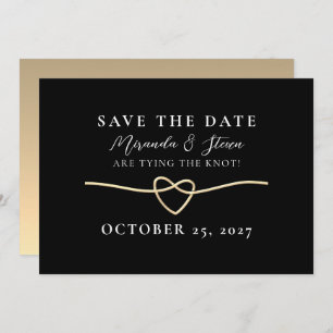 Modern Black Gold Wedding Save The Date