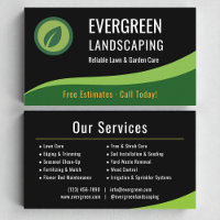 Modern Black Green Landscaping Lawn Care