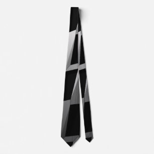 Modern Black & Grey Geometric Pattern Socks Tie