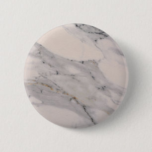 Modern black grey pink marble pattern 6 cm round badge