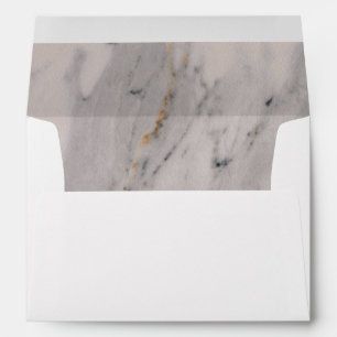 Modern black grey pink marble pattern  envelope