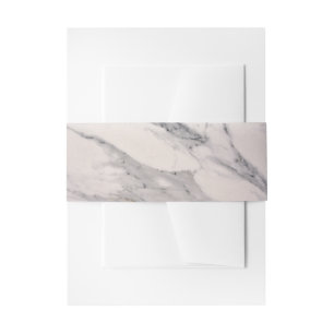 Modern black grey pink marble pattern invitation belly band