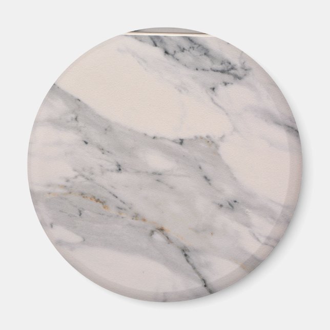 Modern black grey pink marble pattern  magnet (Front)
