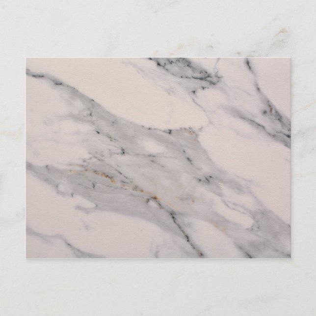 Modern black grey pink marble pattern  postcard (Front)