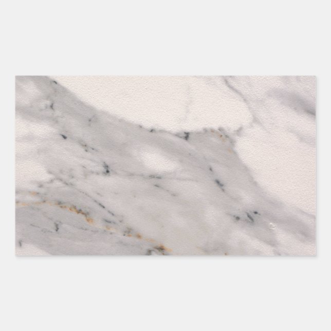 Modern black grey pink marble pattern  rectangular sticker (Front)