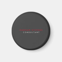 Modern Black Grey Red Professional Your Name
