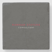 Modern Black Grey Red Professional Your Name