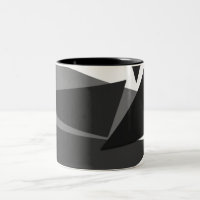 Modern Black, Grey, & White Geometric Triangles