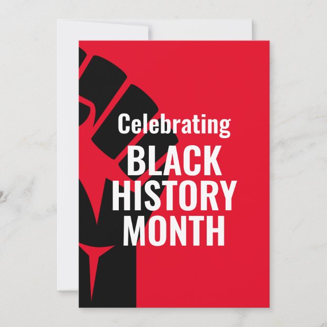 Modern BLACK HISTORY MONTH Holiday Card (Front)