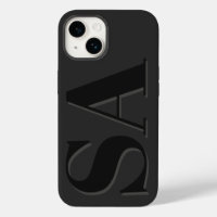 Modern black initial minimal contemporary
