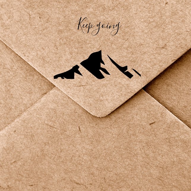 Modern Black Keep Going Simple Rubber Stamp (Creator Uploaded)