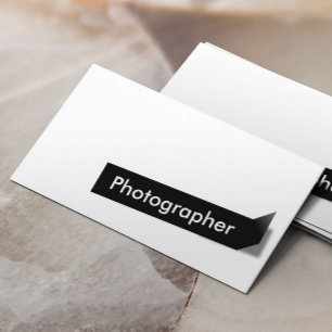 Modern Black Label Photographer Business Card