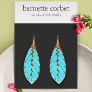 Modern Black Large Earring Display Card