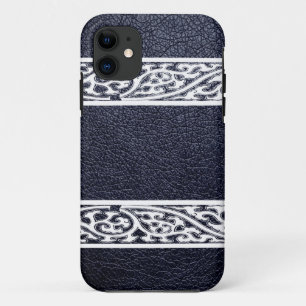 Modern Black Leather iPhone 11 Case