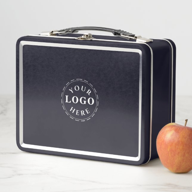 Modern Black Lunchbox Featuring Your Logo (In Situ)
