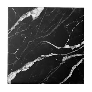 Modern Black Marble Pattern Tile
