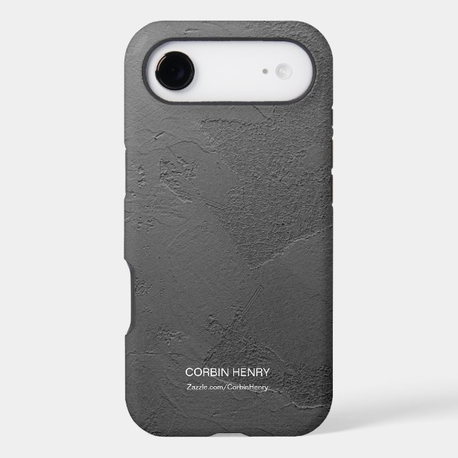 Modern Black Matte Textured Personalised Name (Back)