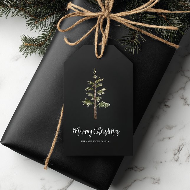 “Modern Black Merry Christmas Gift Tags (Creator Uploaded)