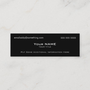 Modern Black Mini Business Card