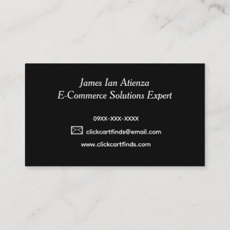 Modern Black Minimalist Business Card Template