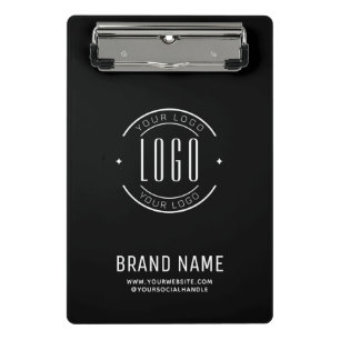 Modern black minimalist logo business  mini clipboard