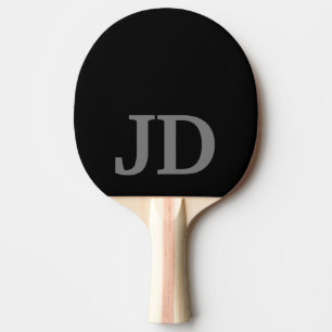 Modern Black Monogram  Ping Pong Paddle