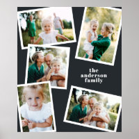 Modern black multi photo family home decor