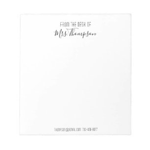 Modern Black Name Script From The Desk Of Notepad