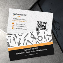 Modern Black Orange Tools Handyman House Repair