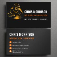 Modern Black & Orange Welding Fabricator