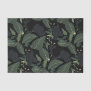 Modern black panther pattern tissue paper
