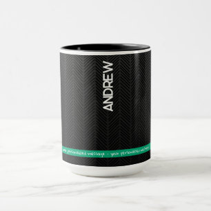 Modern Black Personalised Mug