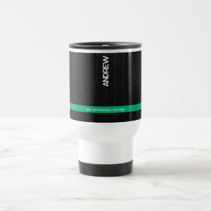 Modern Black Personalised Travel Mug