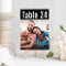 Modern Black Pet Photo Wedding Table Number